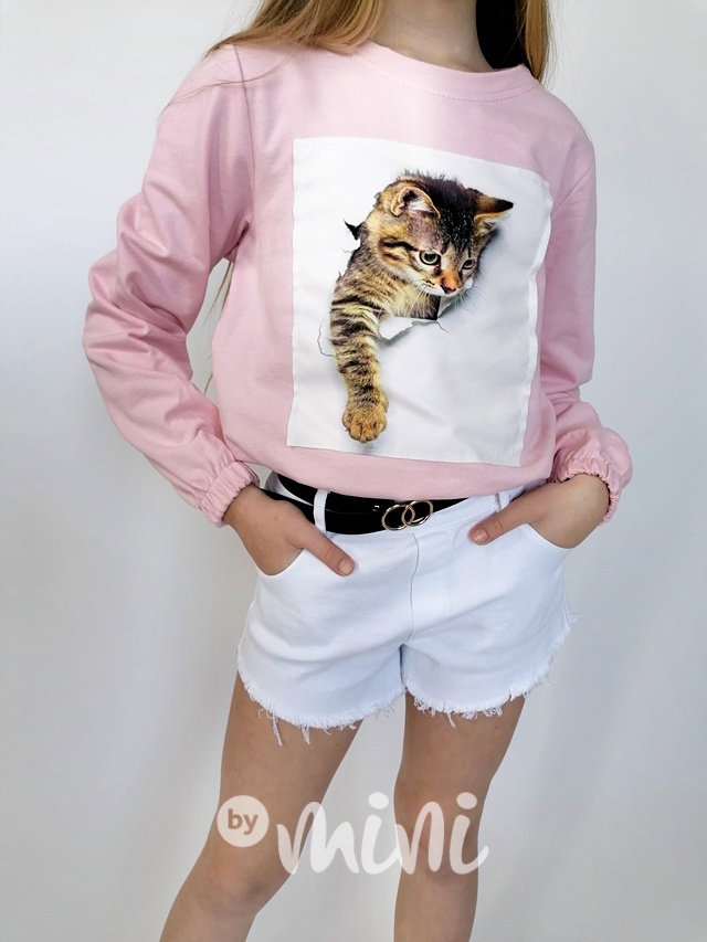 Mikina koťátko pink