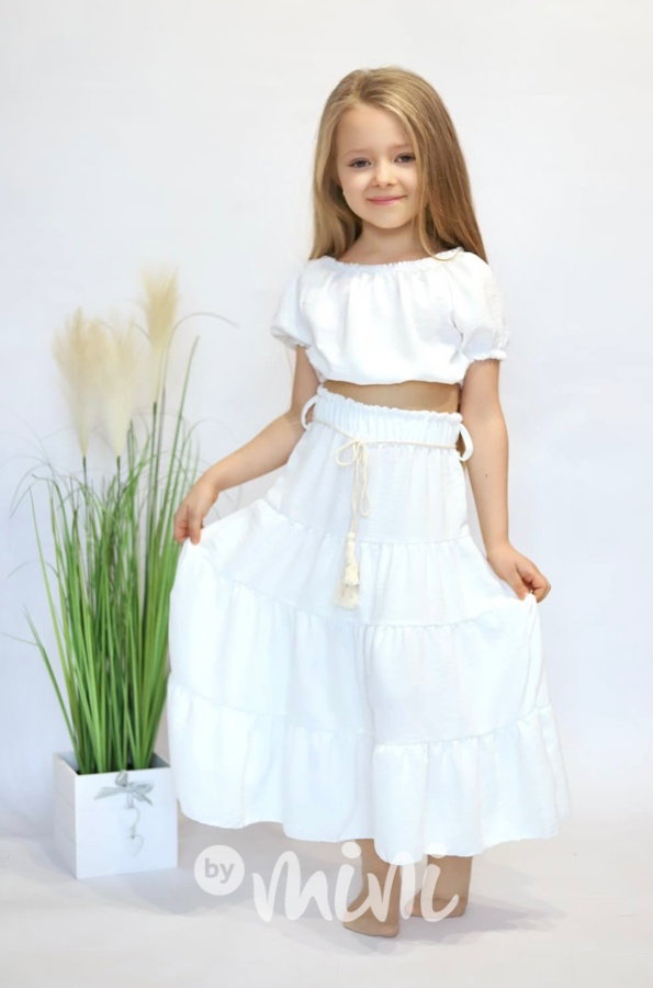 Letní boho set bílý