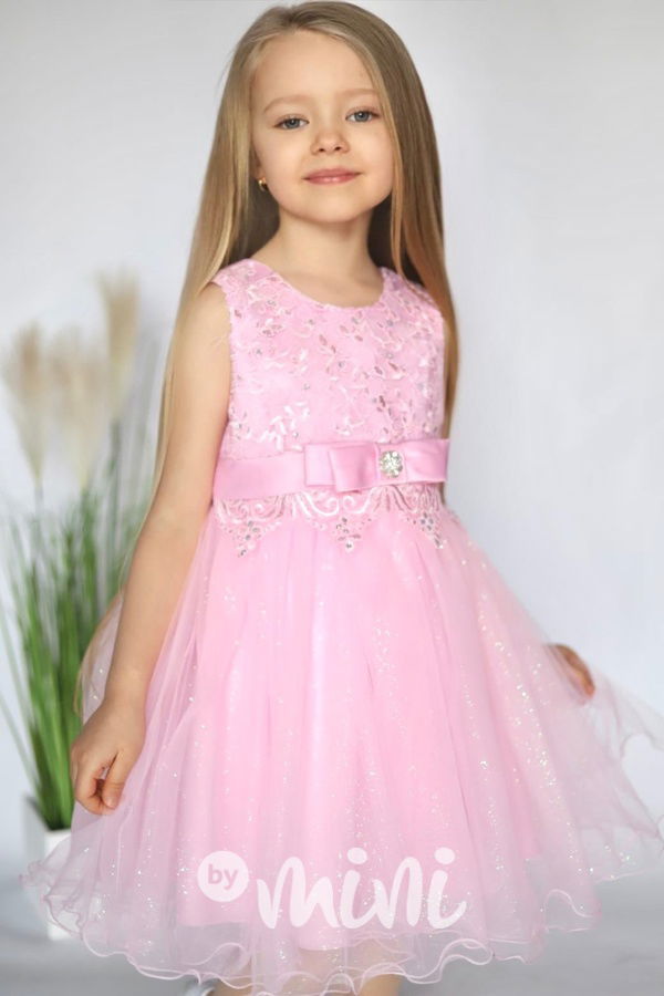 Slavnostní šaty s kamínky PINK dream