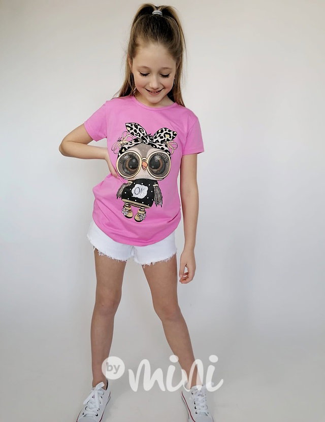 Triko sovička pink