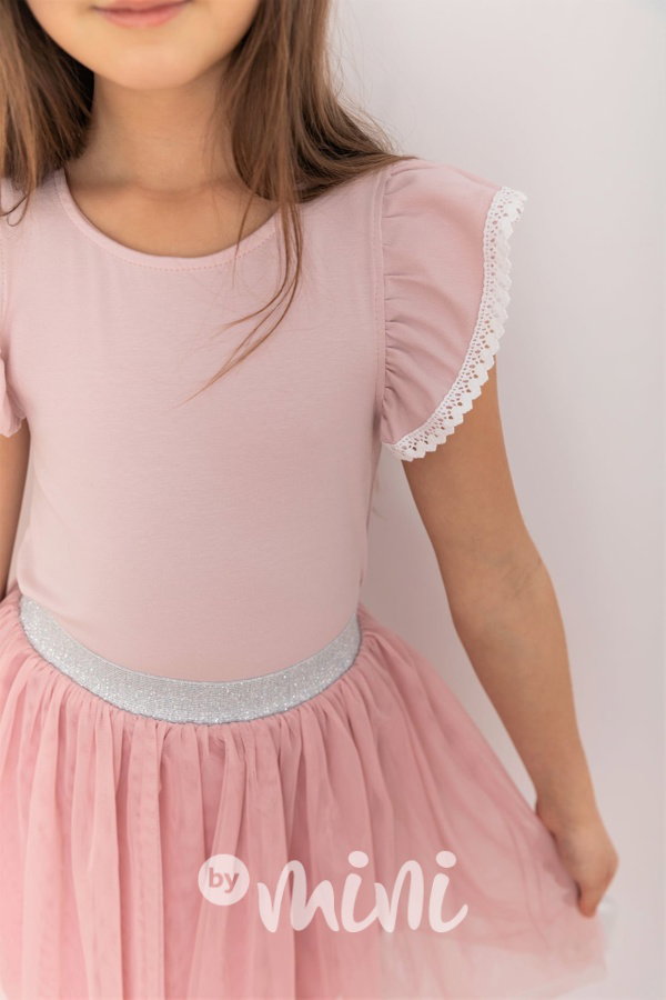 Lily Grey blůzka s krajkou pudder pink