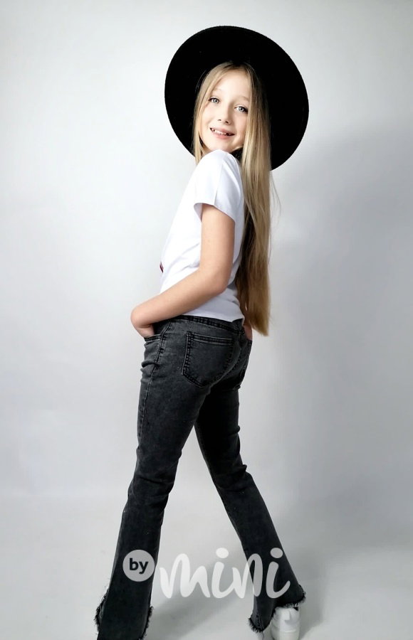 Black jeans zvonáče ripped