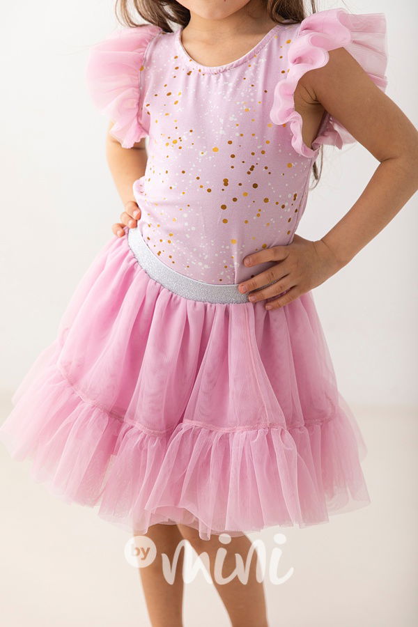 Lily Grey blůzka s tylovými rukávy Little dots