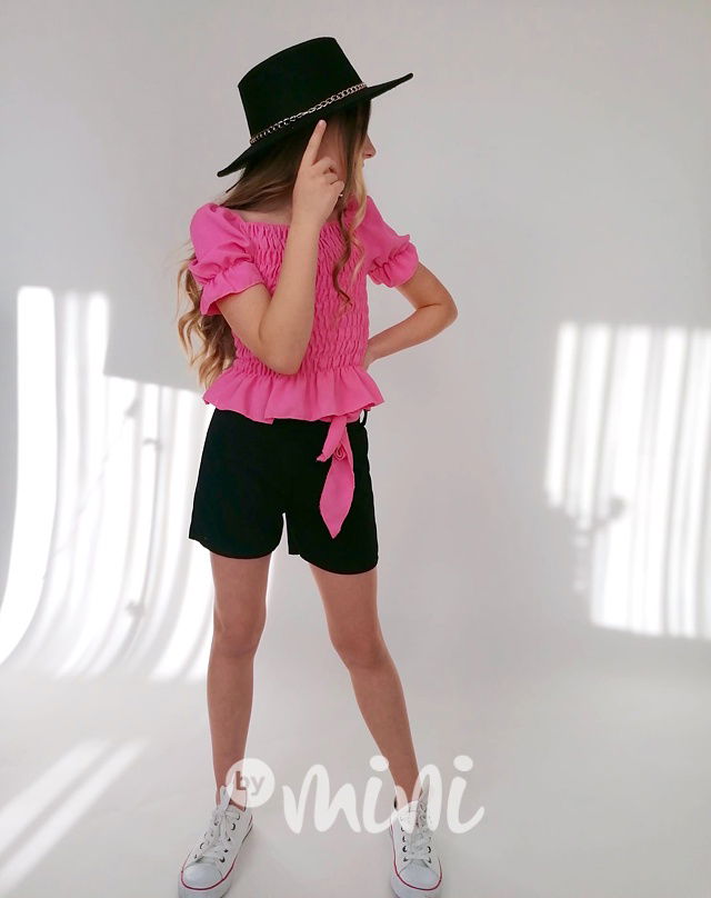 Růžová blůzka + šortky