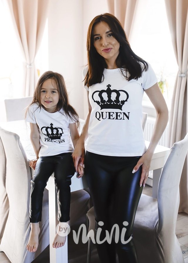 Queen & Princess triko bílé