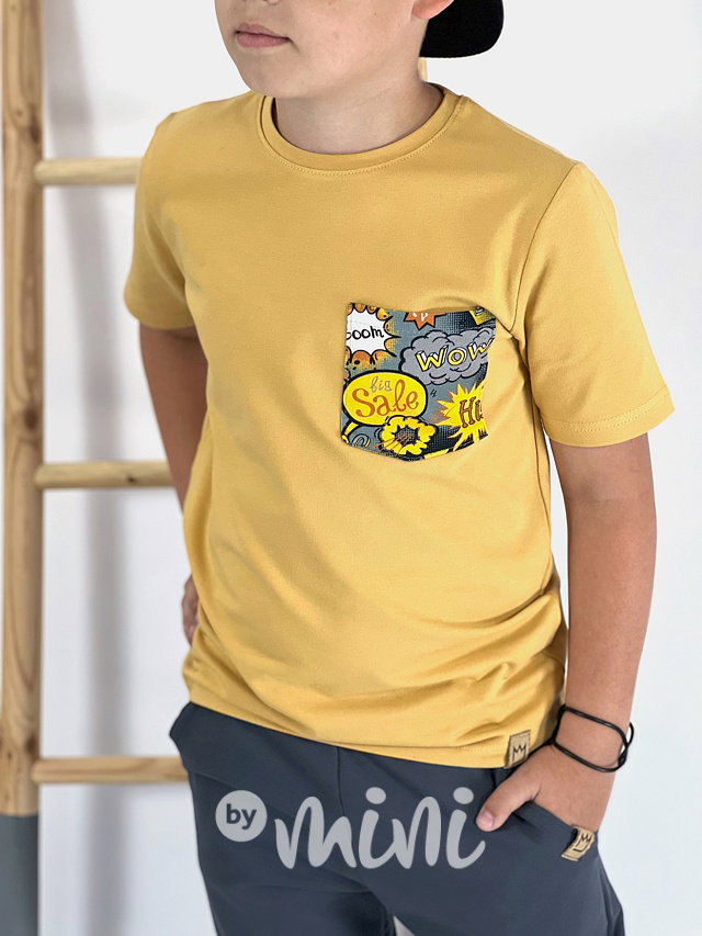 Yellow triko s komiks kapsičkou
