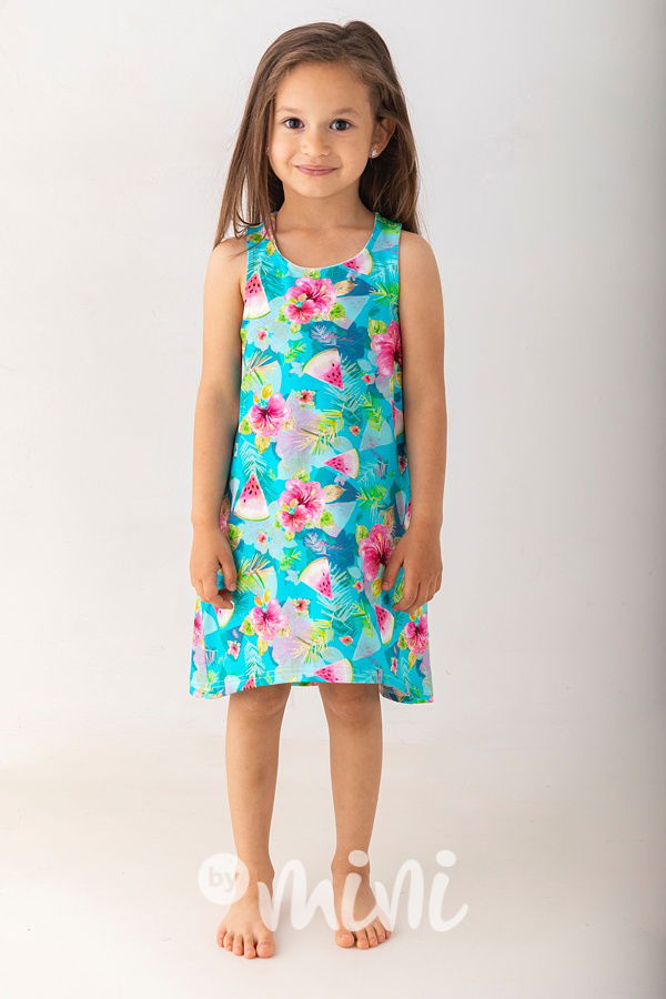 Zelené dětské šaty s melounem