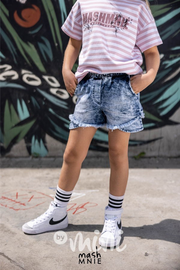 Mash Mnie pruhované triko white/pink