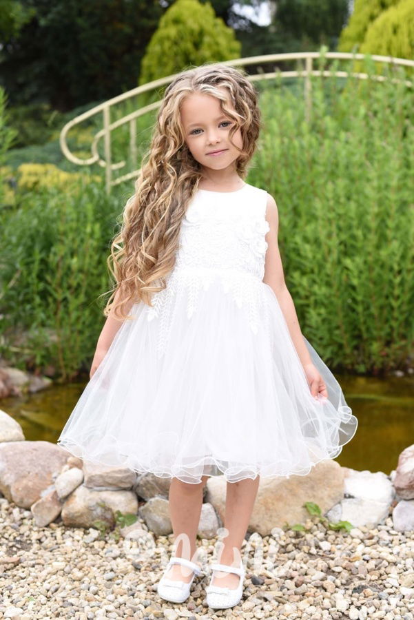 Společenské tylové šaty Fiona white