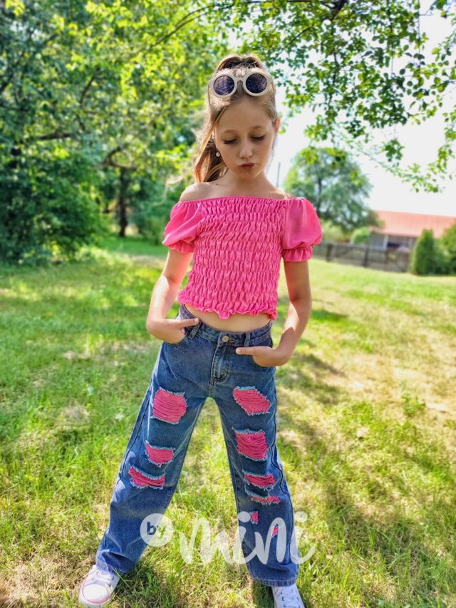 Ripped dívčí džíny 