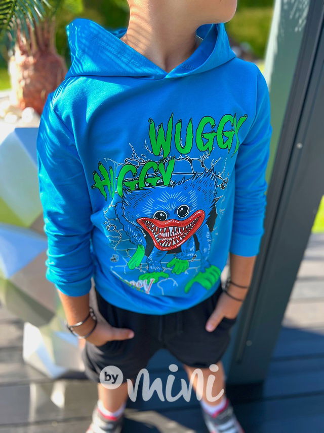 Huggy Wuggy mikina light blue