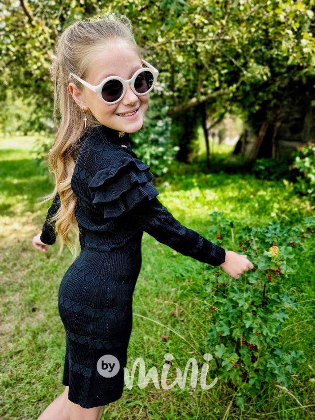 Svetříkové šaty Freya černé