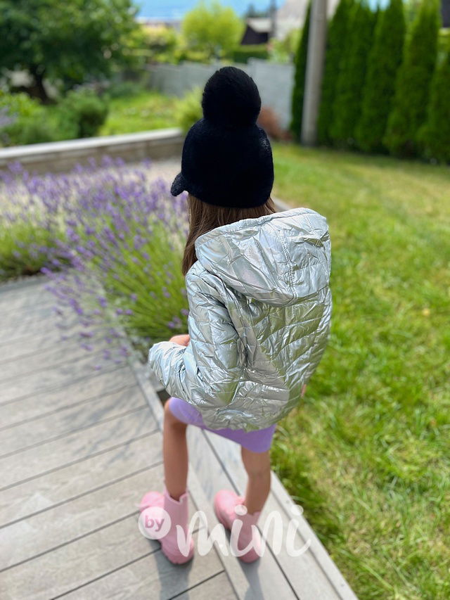 Silver metalická přechodová bunda