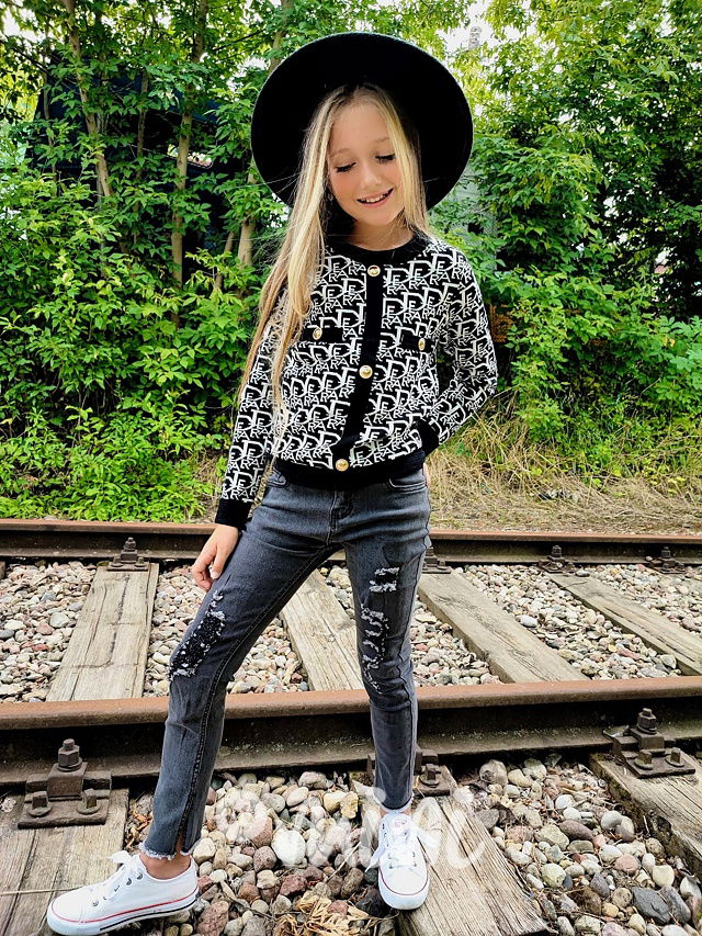 Slim ripped jeans black