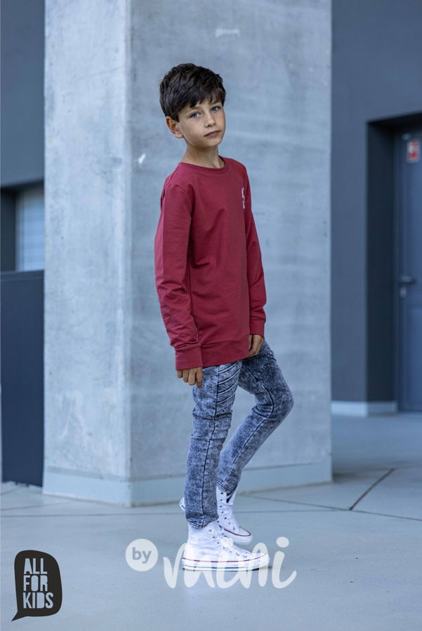 AFK biker black jeans kalhoty