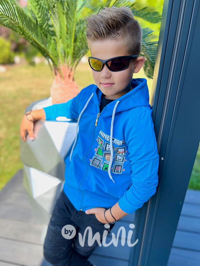 Minecraft mikina modrá
