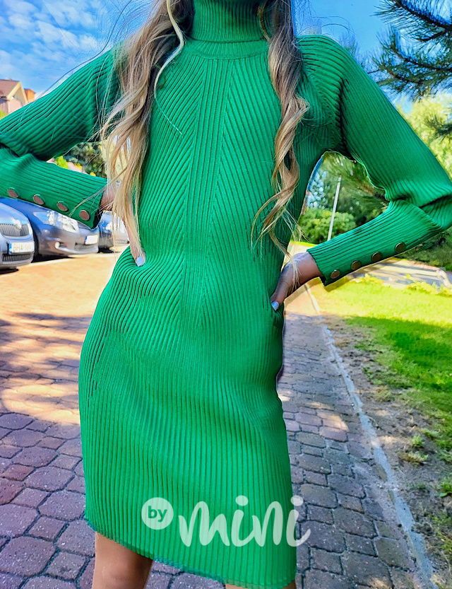 Premium svetrové šaty green