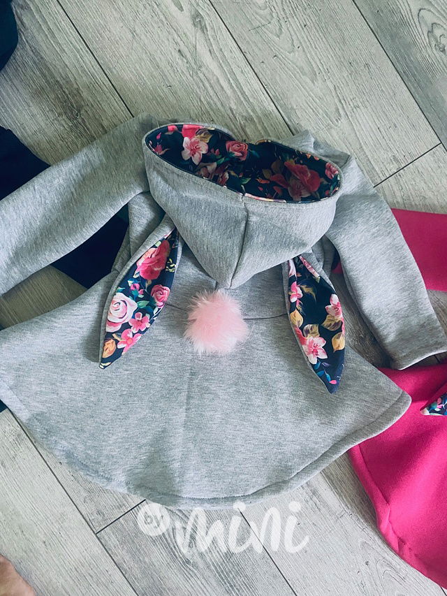 Bunny vyteplený mikčokabátek grey