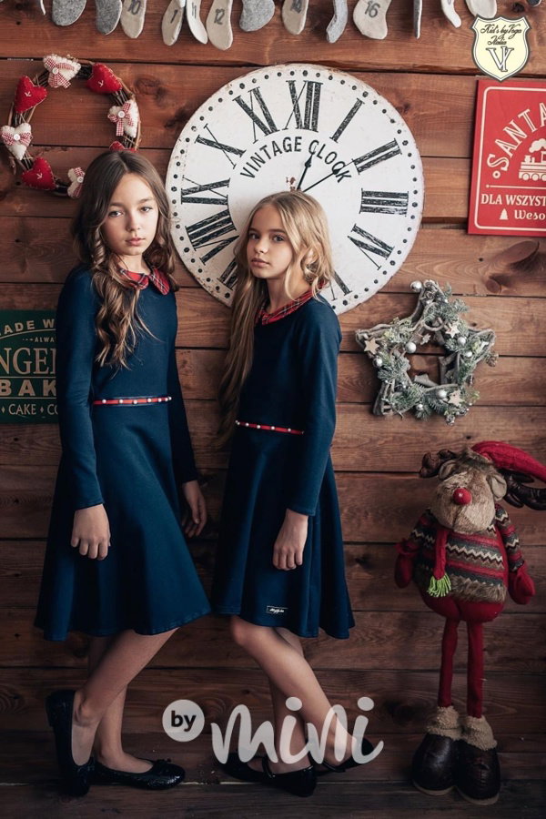 Voga vánoční elegant šaty s límečkem