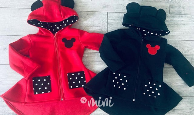 Minnie vyteplený kabátek red