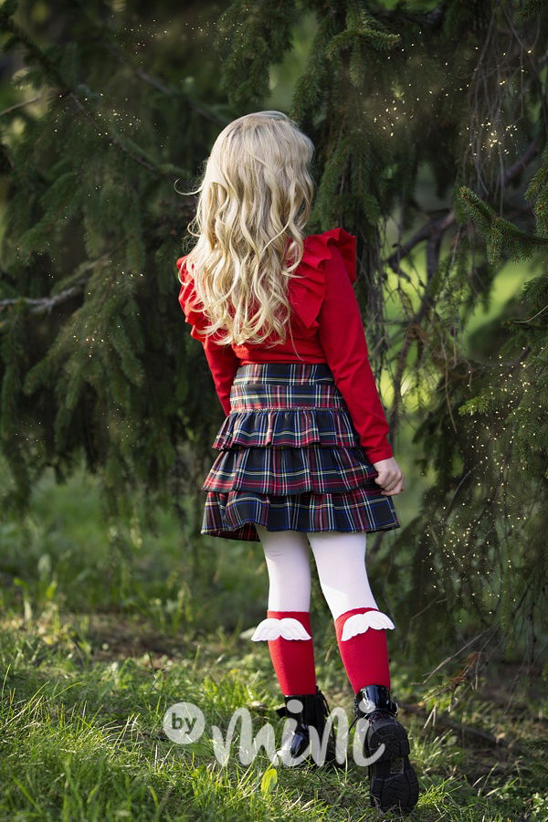 Červené podkolenky WINGS