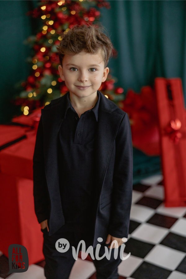 AFK polo triko s knoflíčky černé