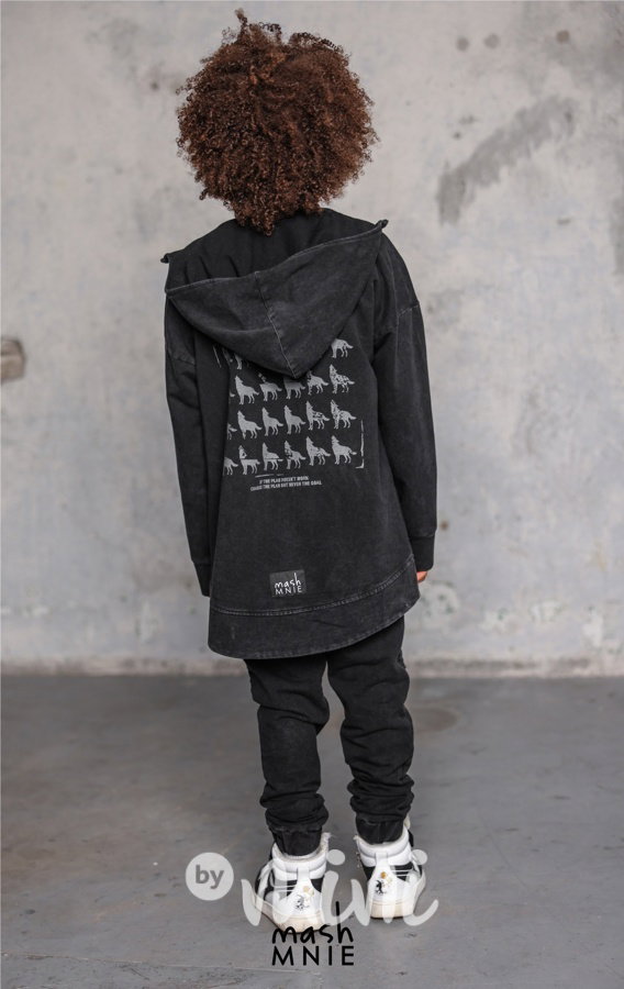 Mash Mnie vintage black mikina WOLVES