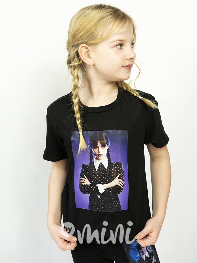 Triko WEDNESDAY dress black/lila