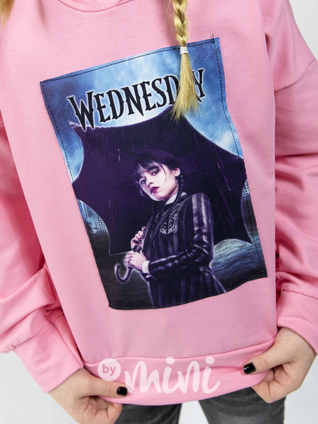 Wednesday rain mikina pink