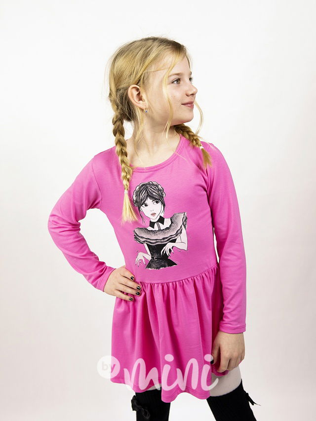 Wednesday dance šaty růžové