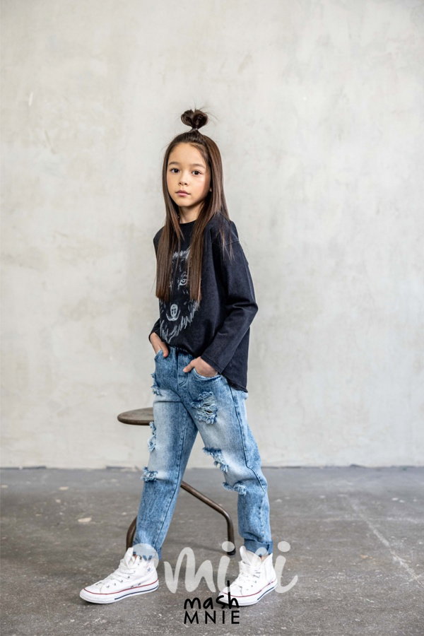 Mash Mnie ripped jeans blue