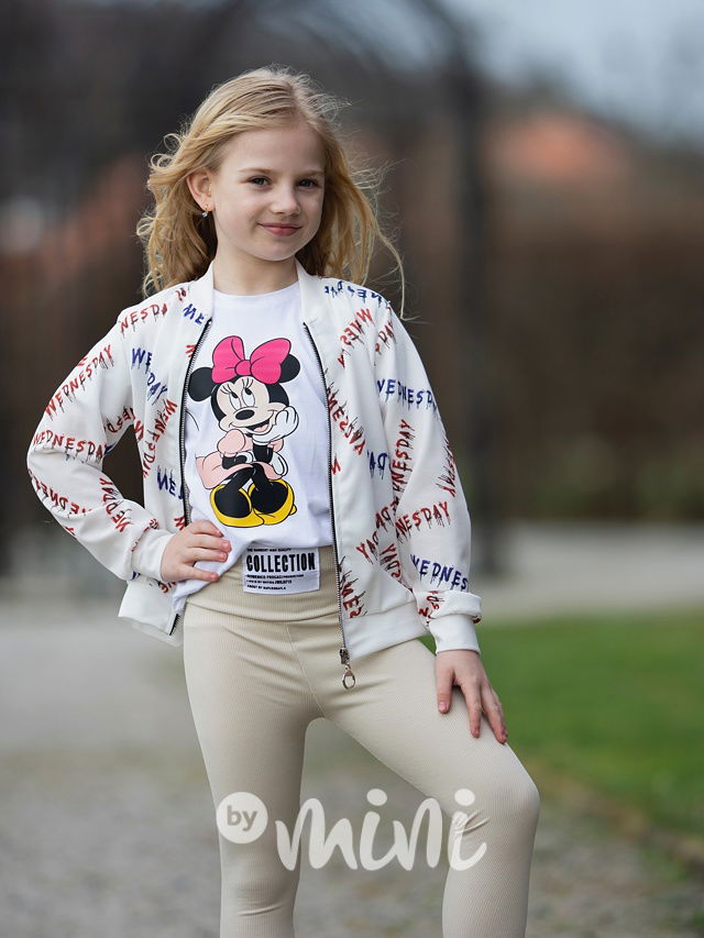 Wednesday mikina bílá