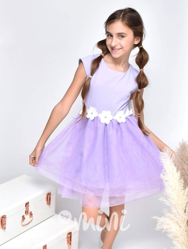 Lila blossom tylové šaty