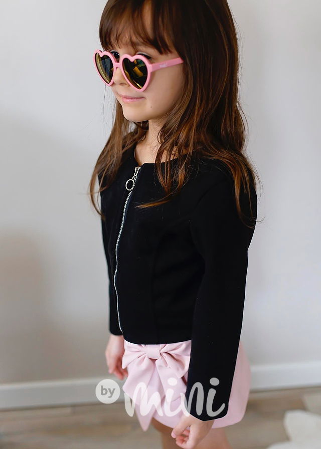 Broušená jarní bunda černá