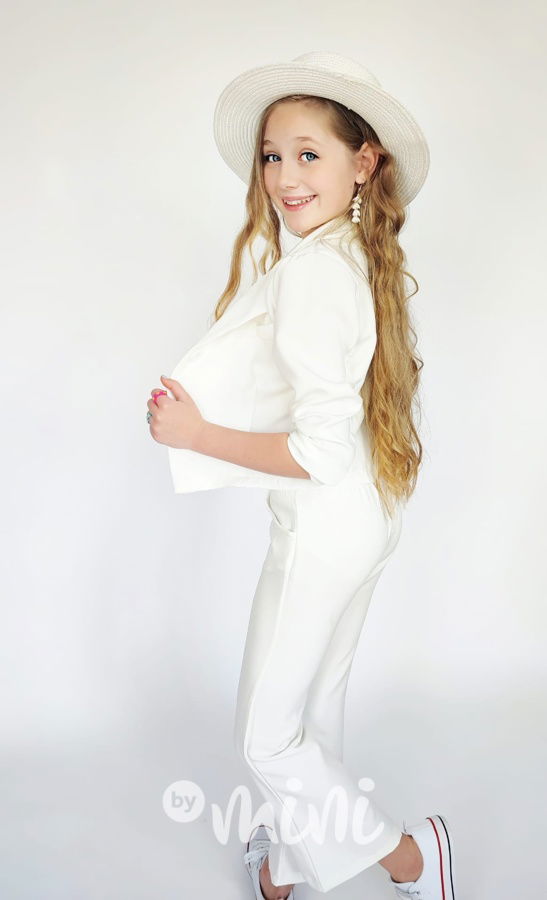 Bílé sako + kalhoty