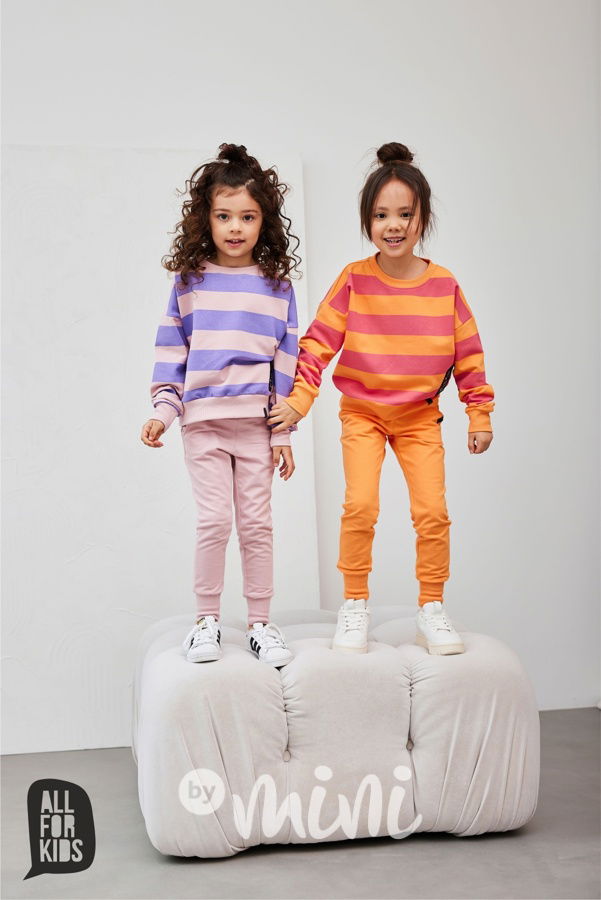 AFK pruhovaná mikina pink/lila