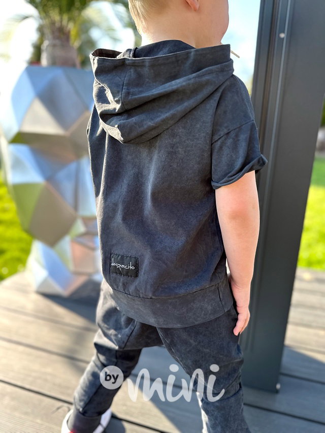 DESPACITO acid wash grafit hoodie triko