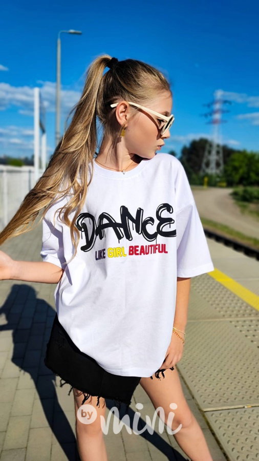 Dance triko bílé