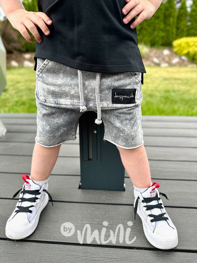 DESPACITO acid wash grey shorts