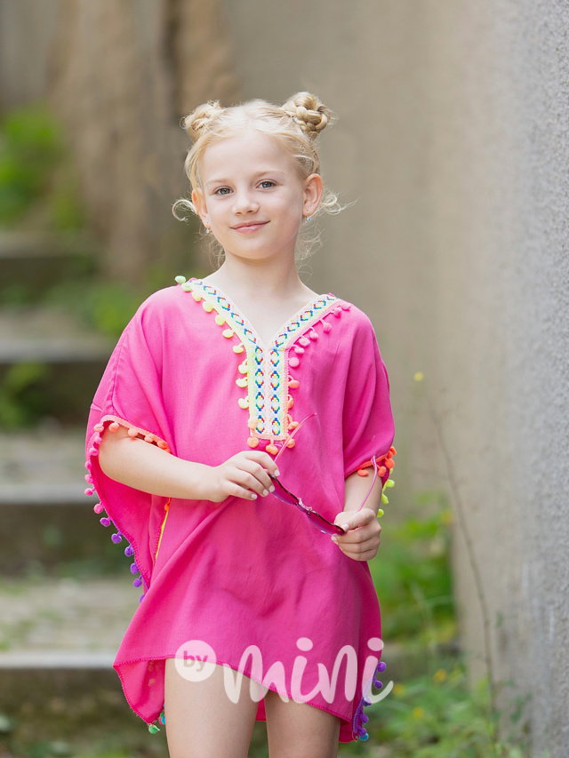 Pareo tunika s mini pomponky