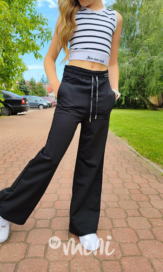 Fashion volné kalhoty černé