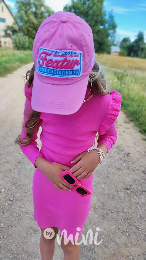 Lady D premium frill šaty pink