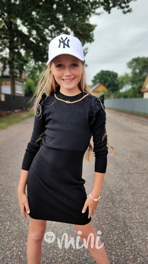 Lady D premium frill šaty black