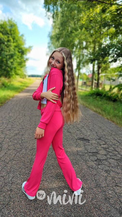 Malinová mikina + zvonáče