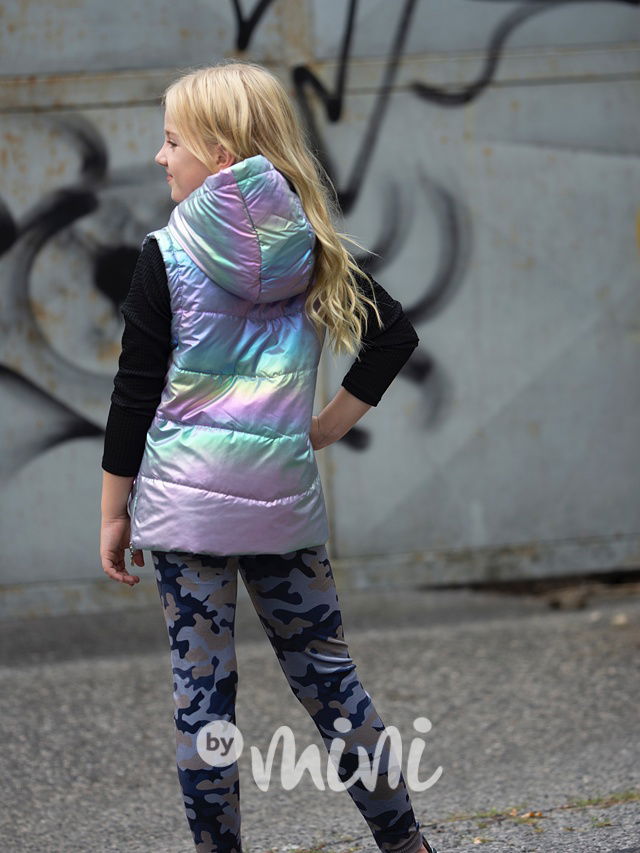 Rainbow metalická vesta