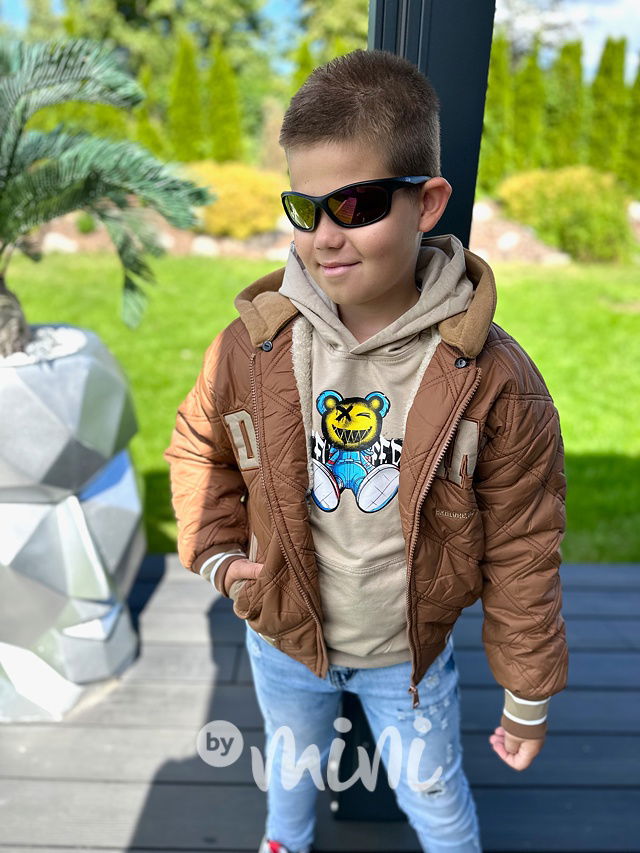 DREAM prošívaná teplá bomber bunda beige