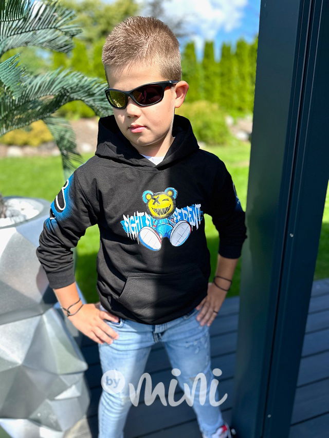 Crazy teddy mikina černá