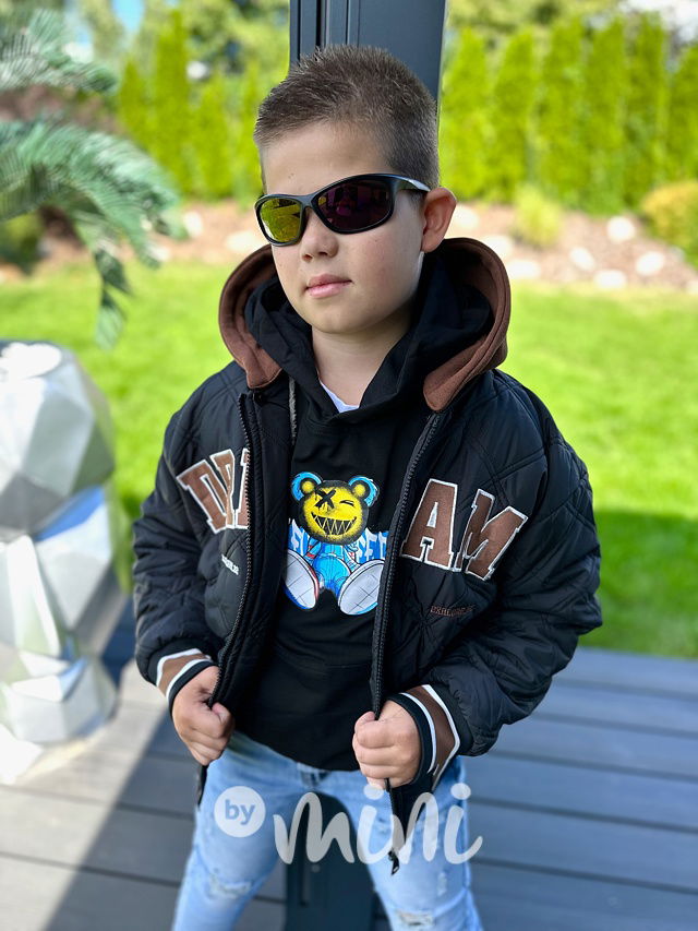 DREAM prošívaná teplá bomber bunda black