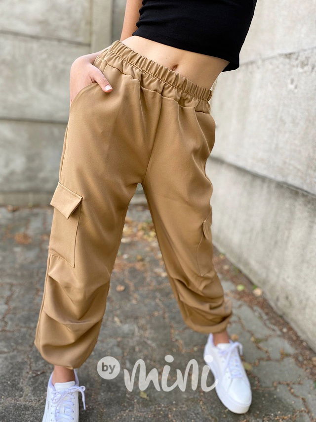 Kapsáčové kalhoty beige