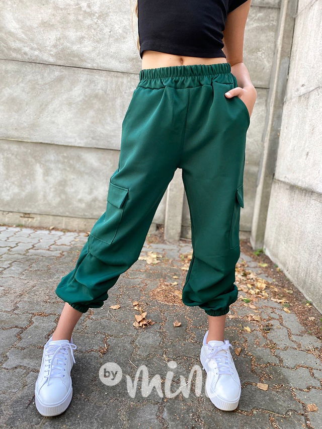 Kapsáčové kalhoty smaragd